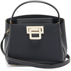 Brera Mini Grained-leather Bag - Womens - Navy