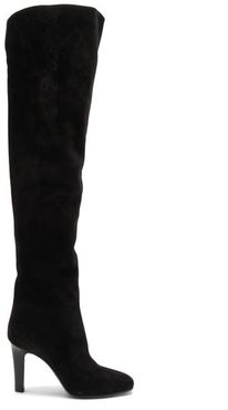 Jane Over-the-knee Suede Boots - Womens - Black