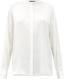 Dali Stand-collar Silk Shirt - Womens - Ivory