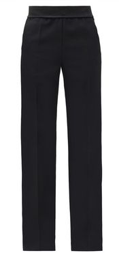 Miles Wool Straight-leg Trousers - Womens - Black