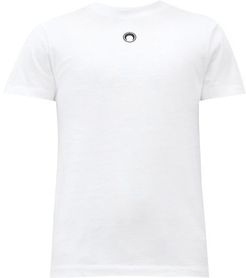 Crescent-moon Embroidered Cotton-jersey T-shirt - Mens - White