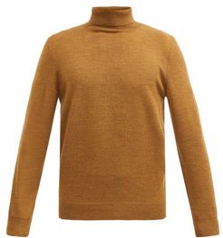 Dundee Roll-neck Wool Sweater - Mens - Brown