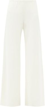 Gala High-rise Cady Wide-leg Trousers - Womens - Ivory