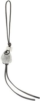 Penguin Leather-trimmed Wool Key Charm - Mens - Grey