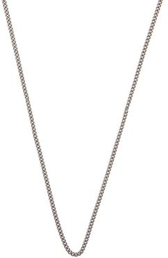 Curb-chain Sterling-silver Necklace - Mens - Silver