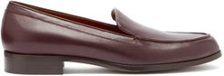Danielle Smooth-leather Loafers - Womens - Burgundy