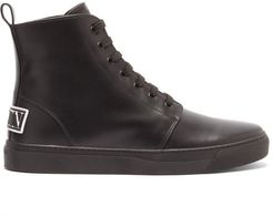 Giggies High-top Vltn-patch Canvas Trainers - Mens - Black