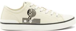 Binkooh Logo-print Cotton-canvas Trainers - Mens - Ivory