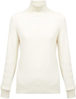 Roll-neck Cashmere Sweater - Womens - White