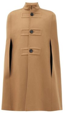 Flared Brushed-wool Cape - Womens - Camel