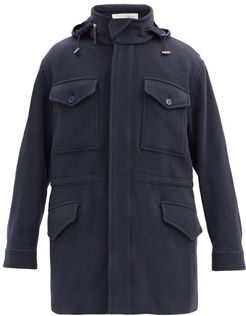 Duckworth Detachable-vest Cashmere Hooded Jacket - Mens - Navy