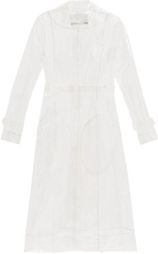 Belted Transparent Pvc Raincoat - Womens - Clear