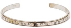 Number-engraved Sterling-silver Bracelet - Mens - Silver