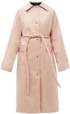 Original Belted Satin Trench Coat - Womens - Light Pink