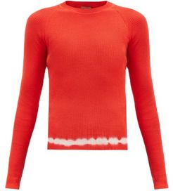 Kazuko Shibori-dye Hem Cotton Sweater - Womens - Orange