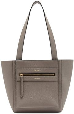 Savoy Small Leather Tote Bag - Womens - Grey