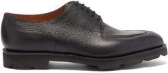 Harlyn Pebbled-leather Derby Shoes - Mens - Black