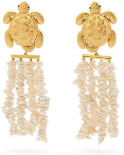 Tortuga Florence 24kt Gold-plated Clip Earrings - Womens - Gold