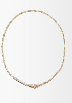 Diamond & 18kt Gold Tennis Necklace - Womens - Yellow Gold