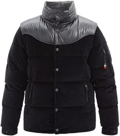 1952 - Hooded Quilted Down Corduroy Jacket - Mens - Black