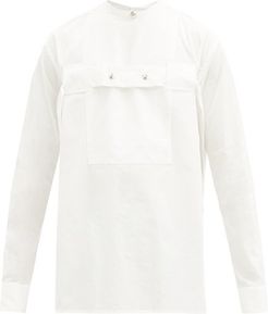 Detachable-strap Cotton Shirt - Mens - White