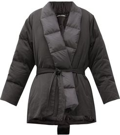 Quilted Down Wrap Jacket - Womens - Black