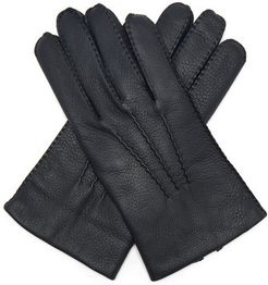 Cambridge Leather Gloves - Mens - Navy