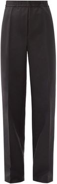 Pamie Wide-leg Wool-blend Trousers - Womens - Black