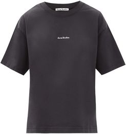 Edie Stamp Logo-print Cotton-jersey T-shirt - Womens - Black