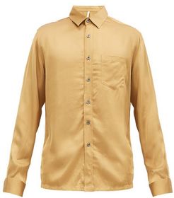 Type Oversized Cotton-blend Shirt - Mens - Gold