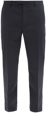 Harvey Tailored-twill Trousers - Mens - Navy