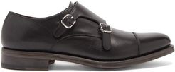 Bristol Double Monk-strap Leather Shoes - Mens - Black