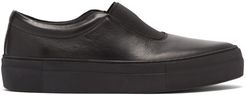 Basal Leather Slip-on Trainers - Womens - Black