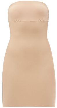 Strapless Two-faced Slip Dress - Womens - Beige