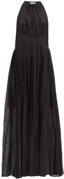 Vanessa Halterneck Cotton-blend Maxi Dress - Womens - Black