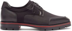 Simon Leather-trimmed Technical Derby Shoes - Mens - Black