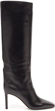 Mahesa 85 Square-toe Knee-high Leather Boots - Womens - Black