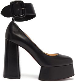 Delightfool 130 Ankle-strap Platform Leather Pumps - Womens - Black