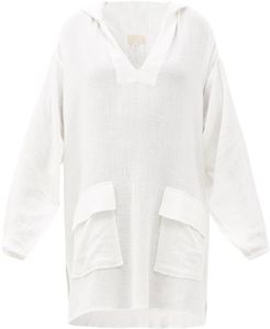 Sirsa Hooded Cotton-gauze Tunic - Womens - White