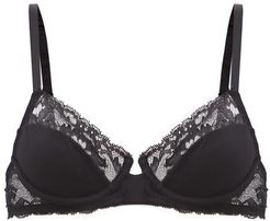 Good Vibrations Lace-trimmed Underwired Jersey Bra - Womens - Black