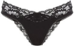 Good Vibrations Lace Brazilian Briefs - Womens - Black