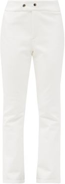 Emilia Flared Soft-shell Ski Trousers - Womens - White