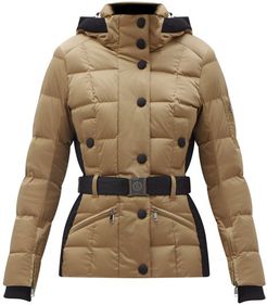 Gisa Hooded Quilted Down Ski Jacket - Womens - Camel