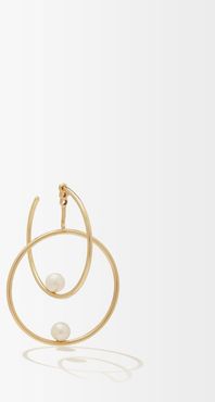 Double Rondeur Perlee 14kt Gold Single Earring - Womens - Gold