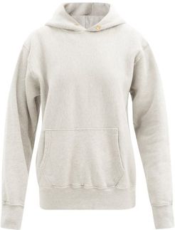 Fleeceback Cotton-jersey Hooded Sweatshirt - Womens - Grey