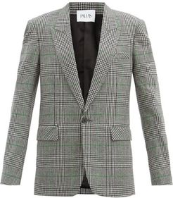 Harlow Prince-of-wales Check Wool Jacket - Womens - Black Green