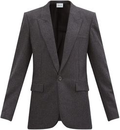 Harlow Pressed-wool Single-breasted Jacket - Womens - Dark Grey