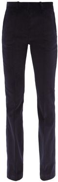 Hubble High-rise Cotton-needlecord Trousers - Womens - Navy