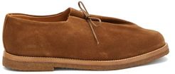 Lace-up Suede Loafers - Mens - Light Brown