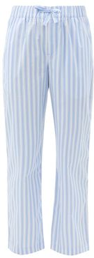Striped Organic-cotton Pyjama Trousers - Womens - Blue Stripe